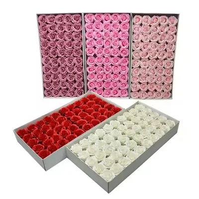 4- Couche Rose Soap Flower Head